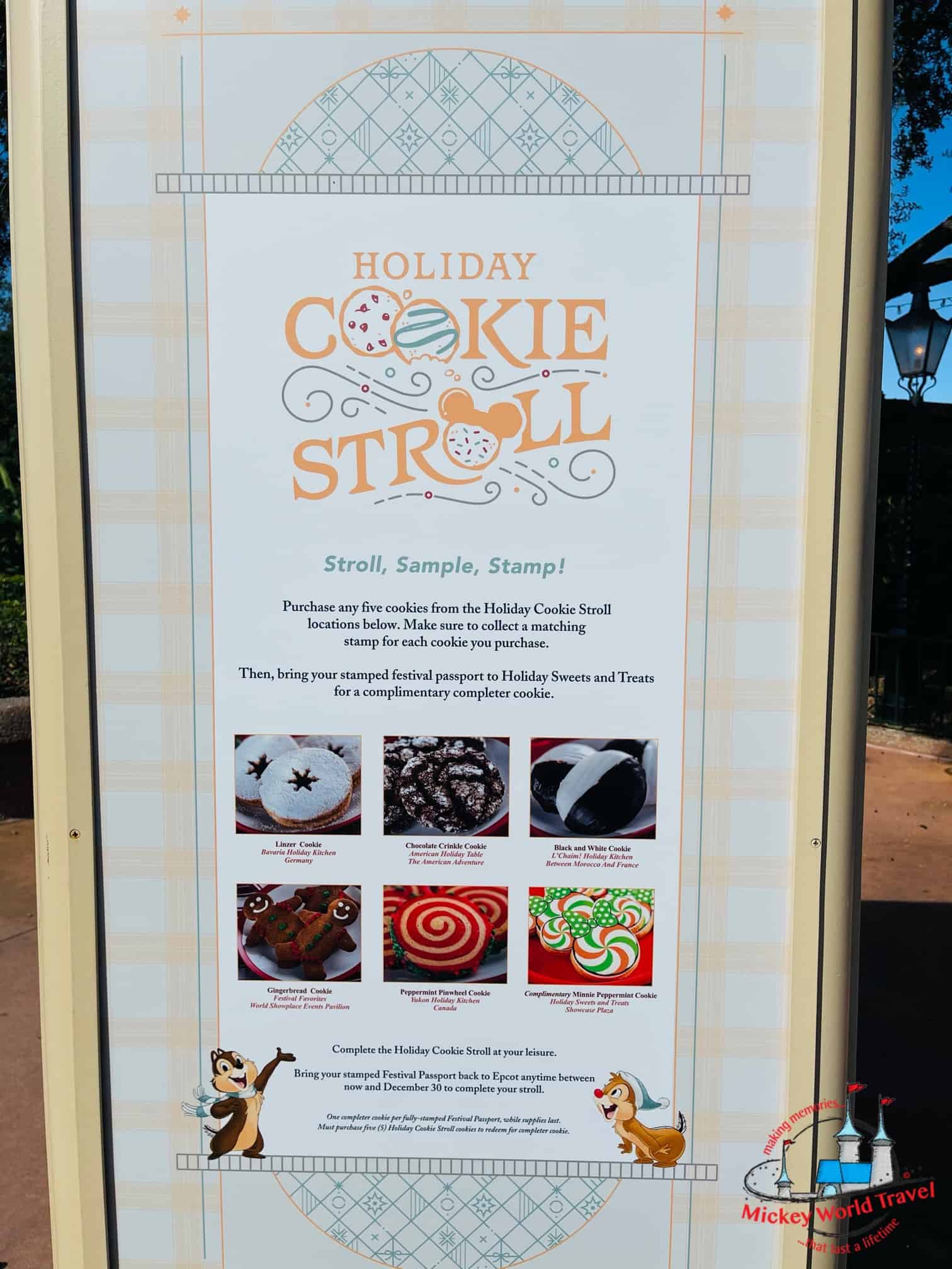 Epcot Cookie Stroll Sign
