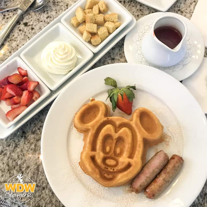 Mickey Waffles at Grand Floridian Cafe at Walt Disney World
