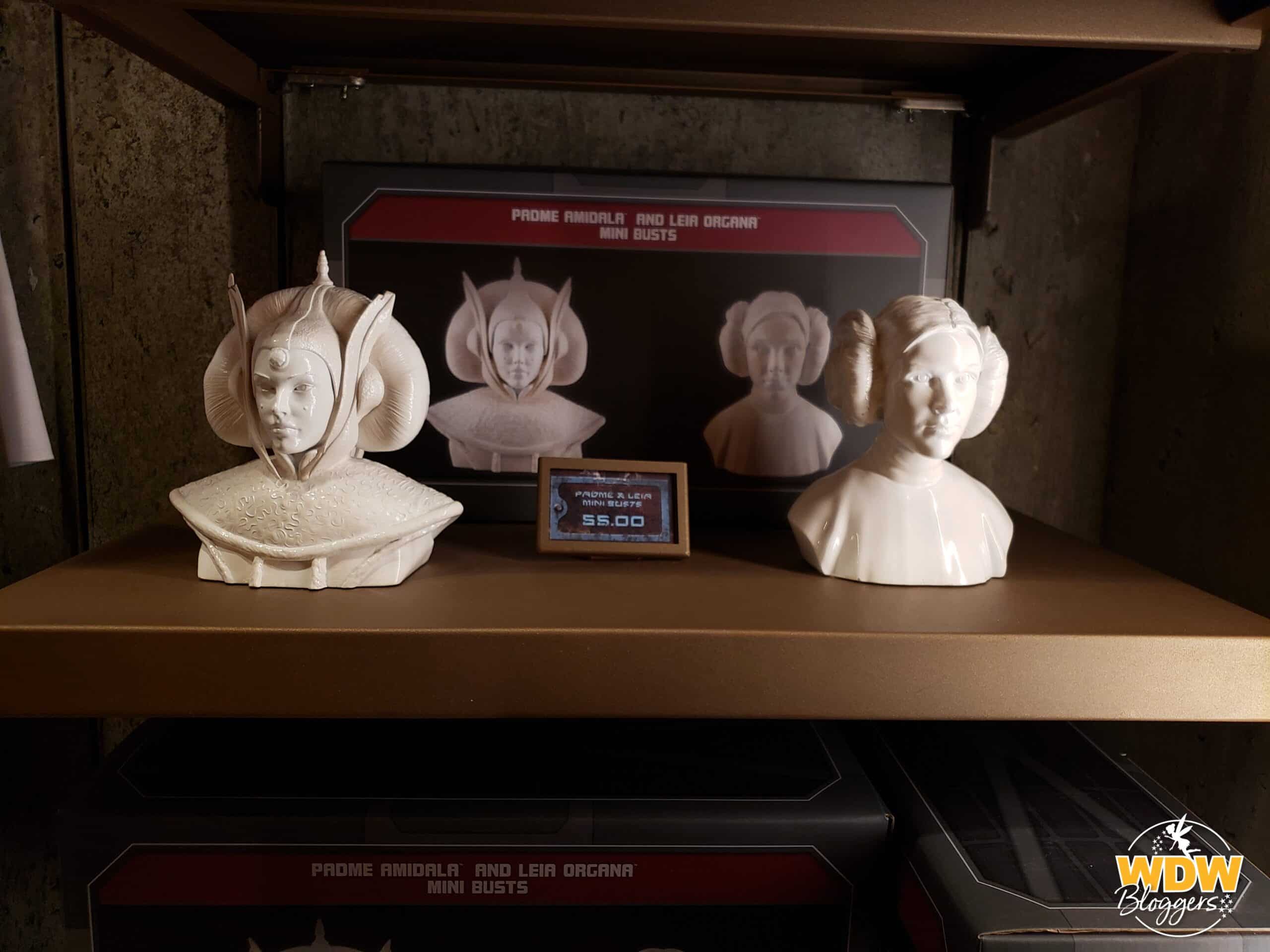 Star Wars Galaxy's Edge Dok Ondar's Den of Antiquities Padme and Leia Bust