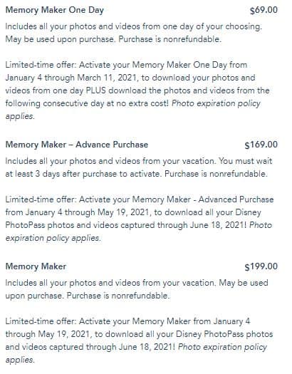 Memory Maker Limited Time Deal at Walt Disney World 2